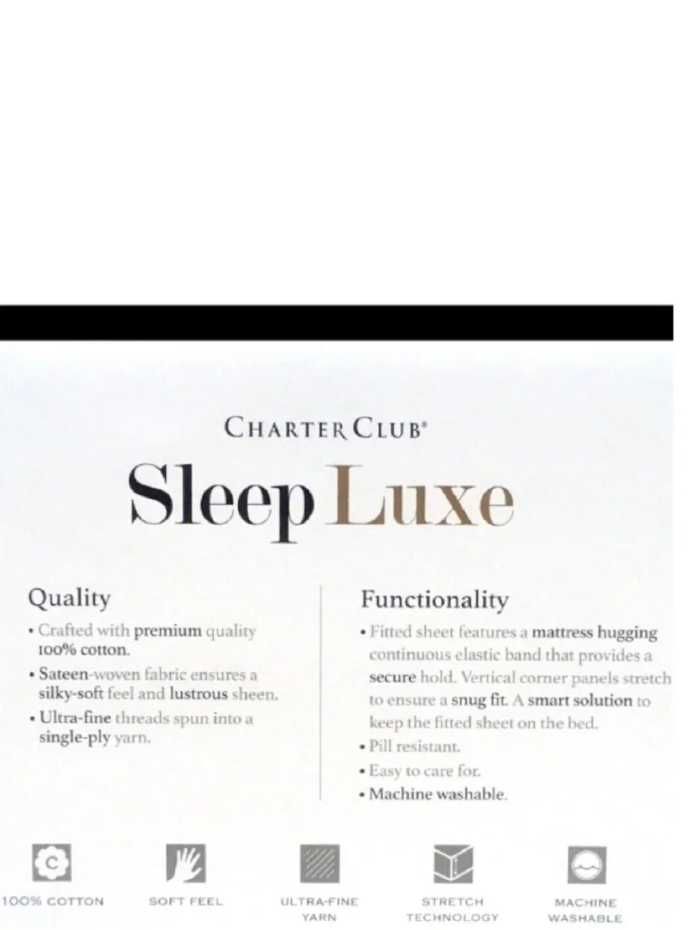 new IVORY Charter Club Sleep Luxe 800 TC 100% Cotton Sateen QUEEN Sheet Set